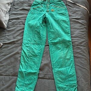 Vintage green pants, lined with cotton fabric so warmer